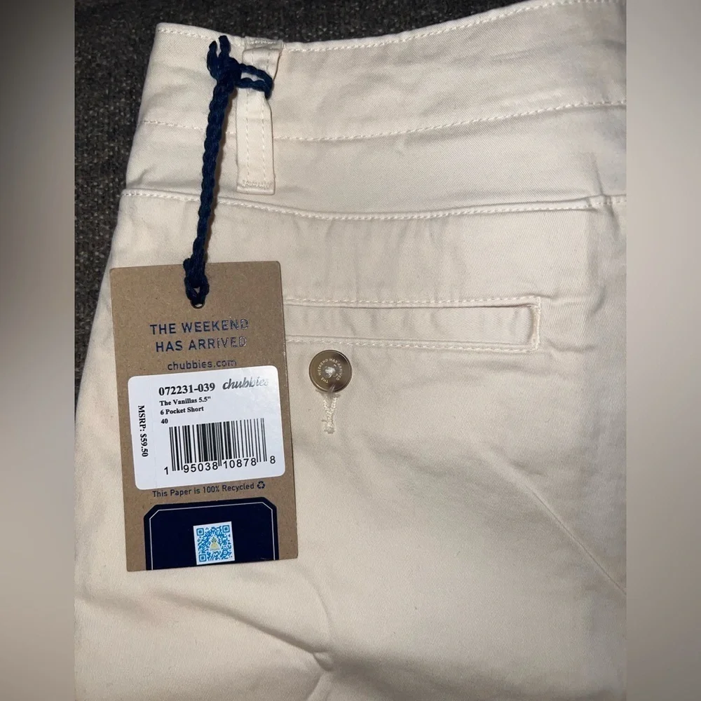 NWT Men’s Chubbies The Vanillas 5.5